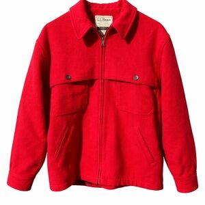 Vintage L.L. Bean Maine Guide Red Wool Zip Jacket Men's M
Thinsulate